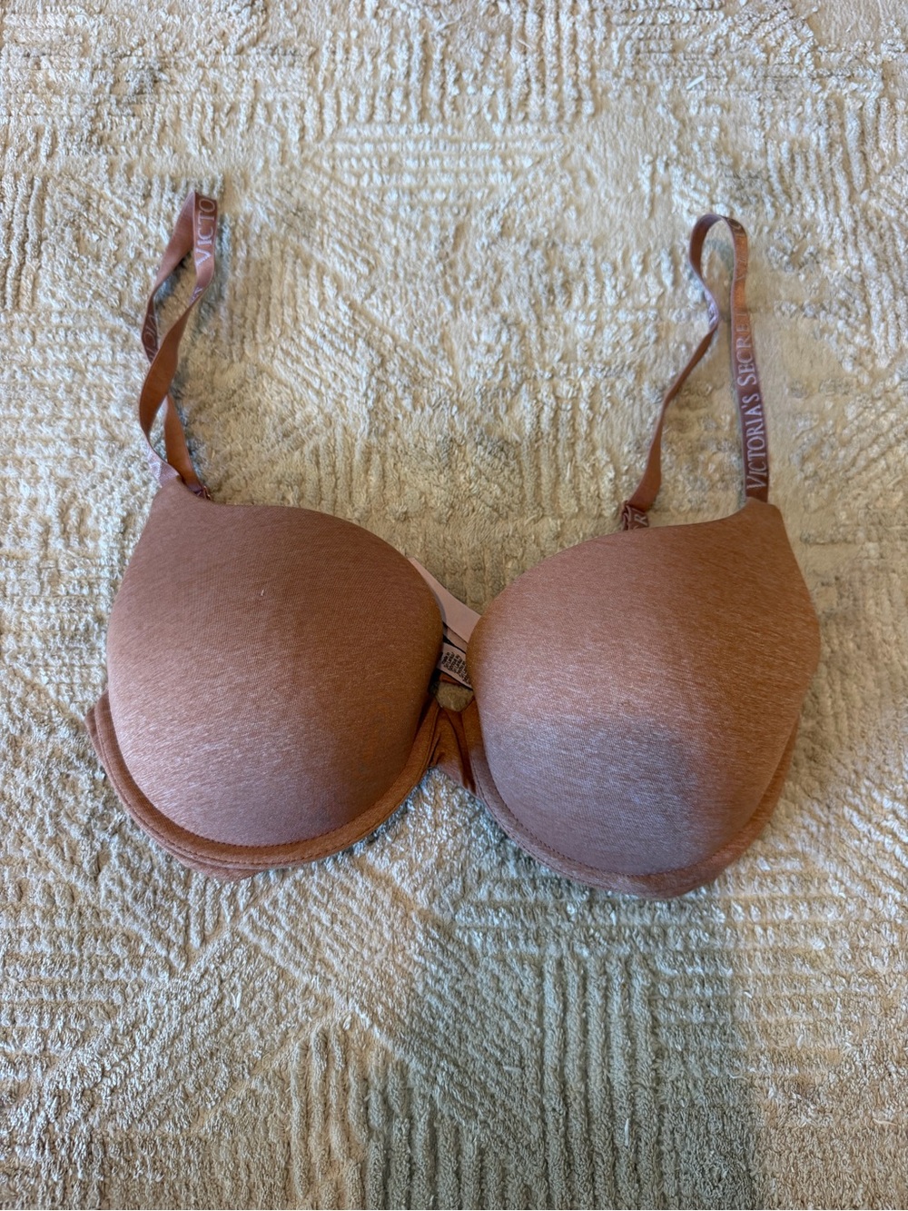 Victoria’s Secret Nude Dusty Mauve T-Shirt Push-Up Racerback Bra 32DD